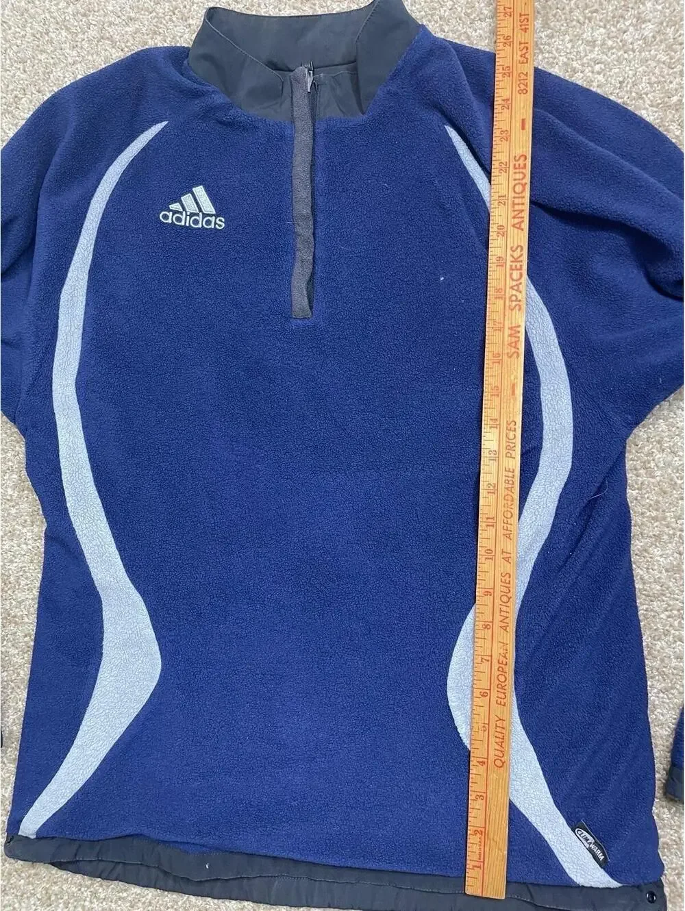 Vintage Adidas 2000s Reversible Sweater Jacket Adjustable Waist Size S